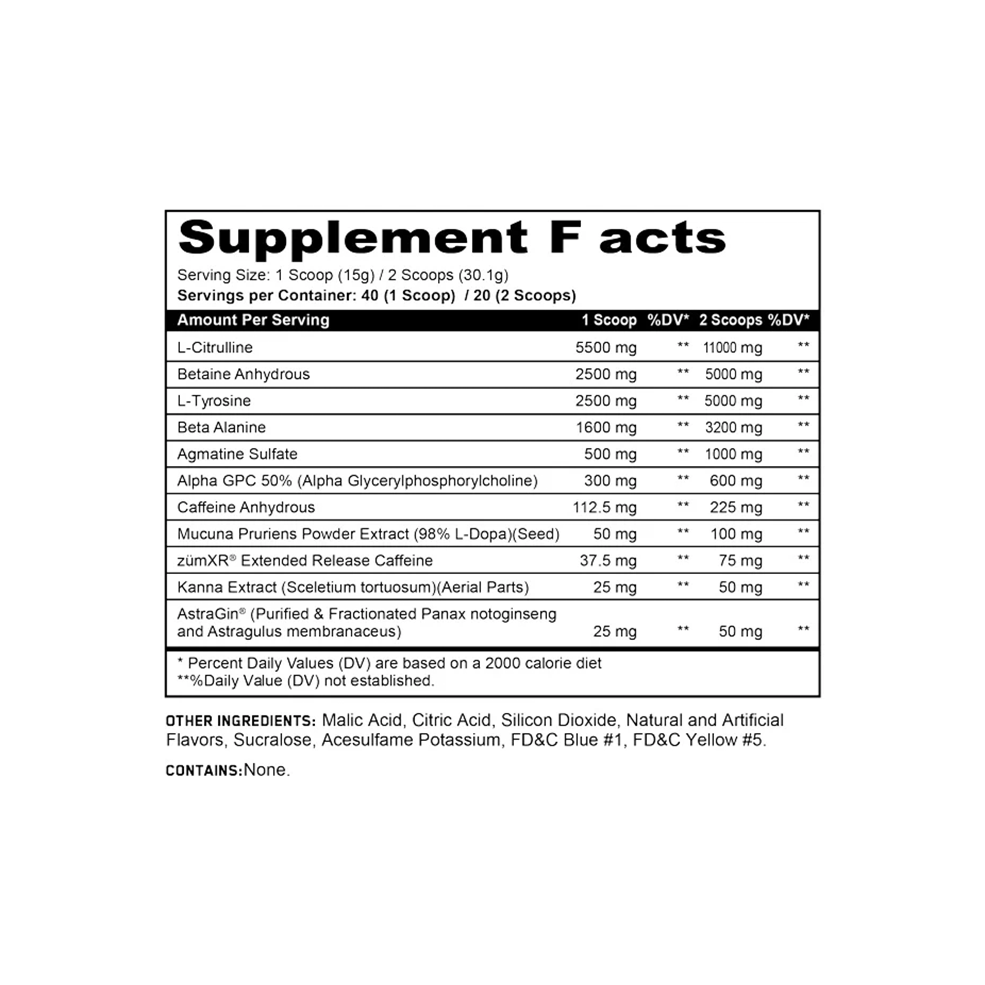 Panda x V1 - PANDAMUS Pre-Workout (All 3 Levels)