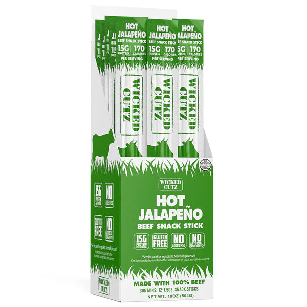 Wicked Cutz Meat Sticks - High Protein Beef Snacks