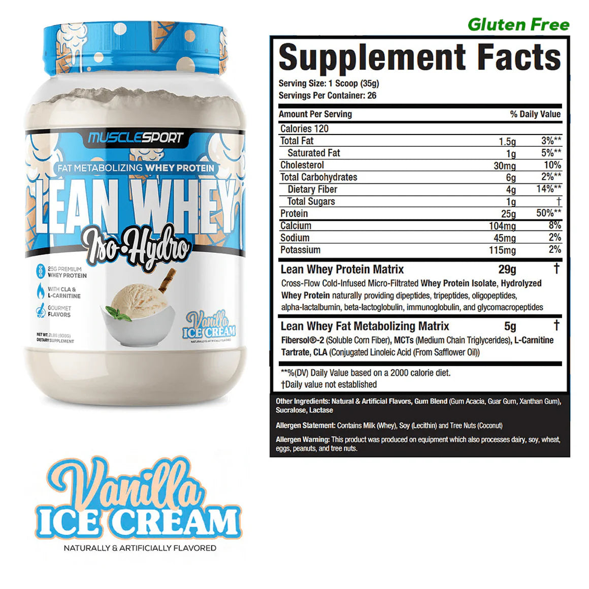 MuscleSport Lean Whey Protein