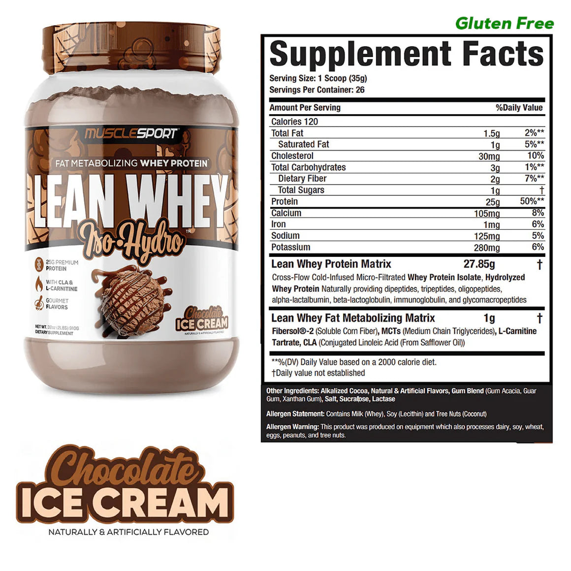 MuscleSport Lean Whey Protein