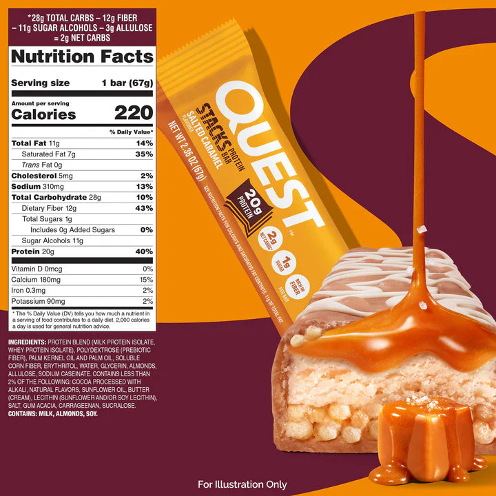 Quest Stacks Protein Bars - 20g Protein