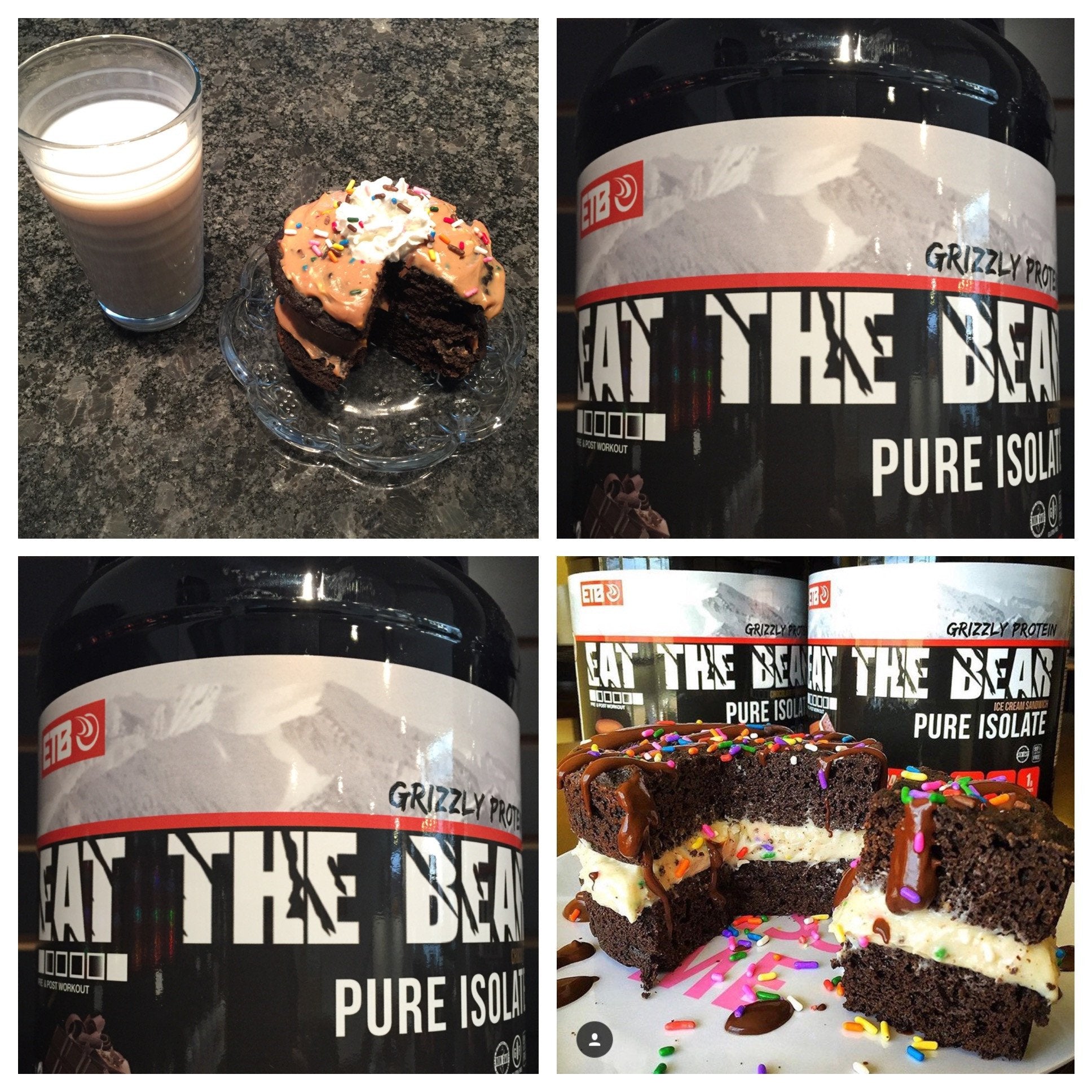 Chocolate Protein Cake with Birthday Cake Frosting