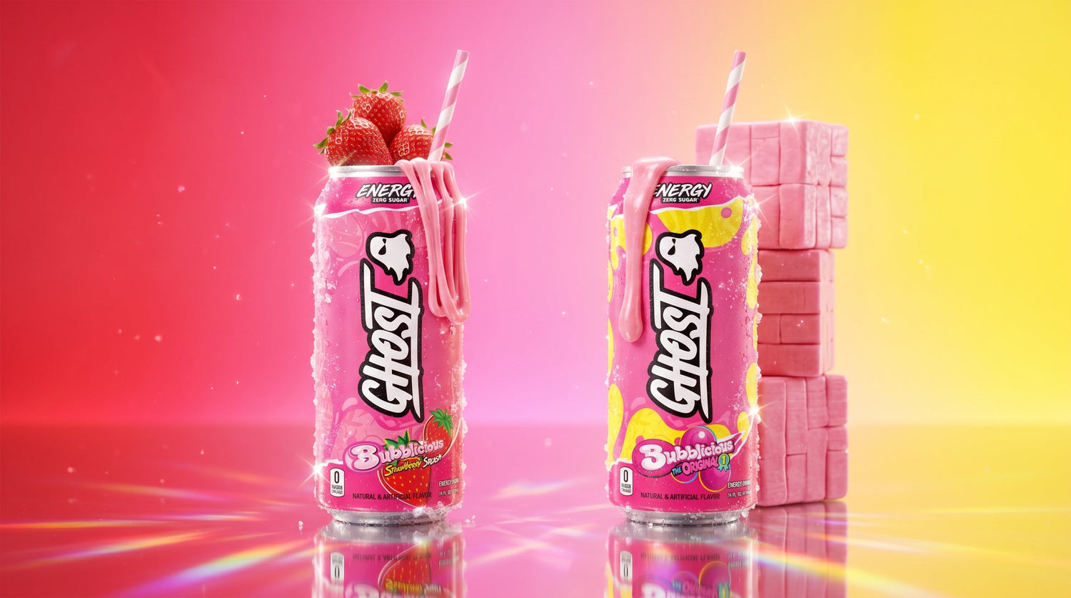 Ghost Energy Bubblicious Original Is Here + Strawberry Splash Is Back in Stock