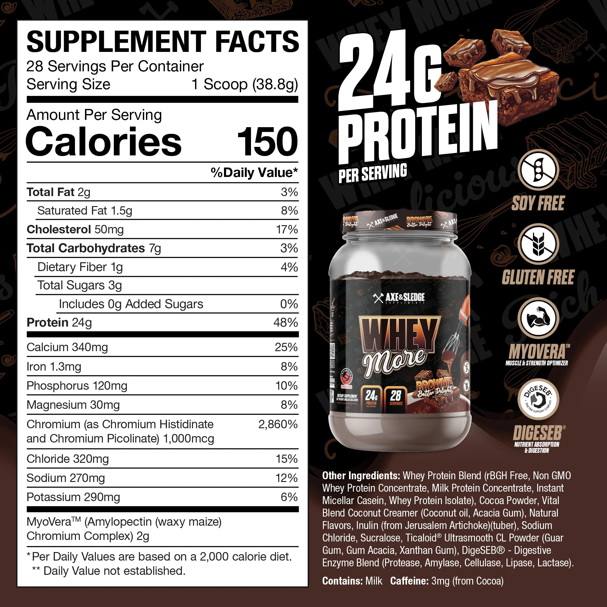 Axe & Sledge Whey More - Whey Protein Blend - 24g Protein