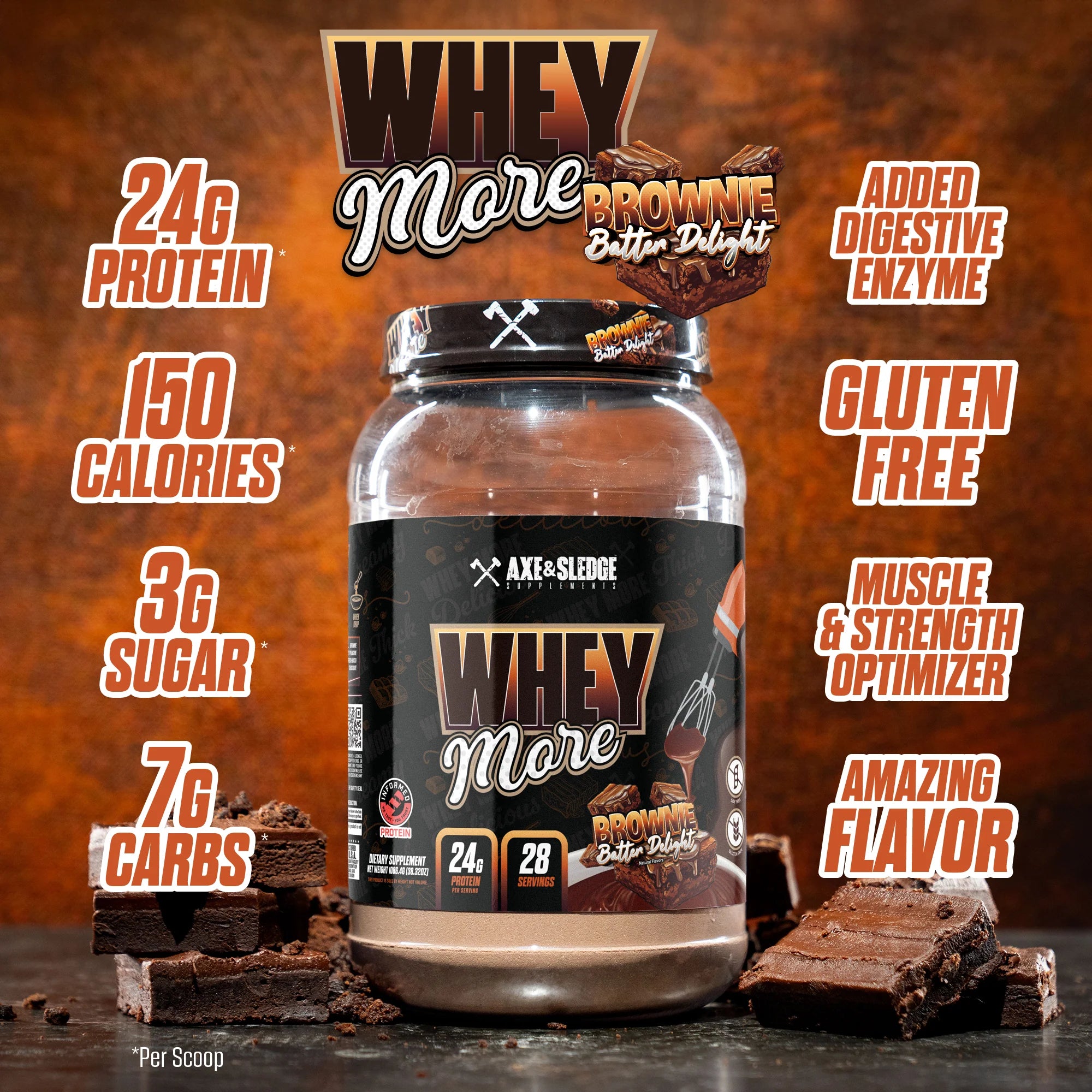 Axe & Sledge Whey More - Whey Protein Blend - 24g Protein