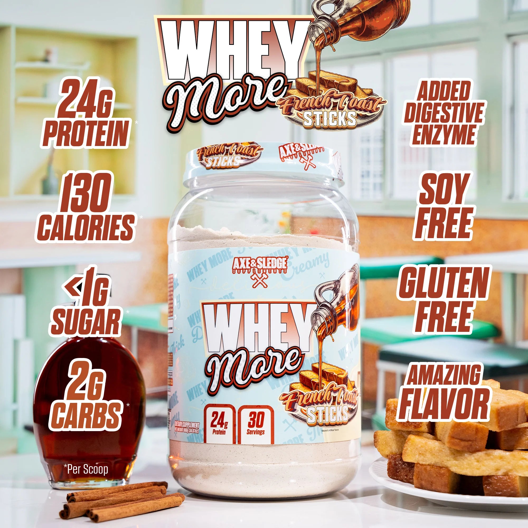 Axe & Sledge Whey More - Whey Protein Blend - 24g Protein