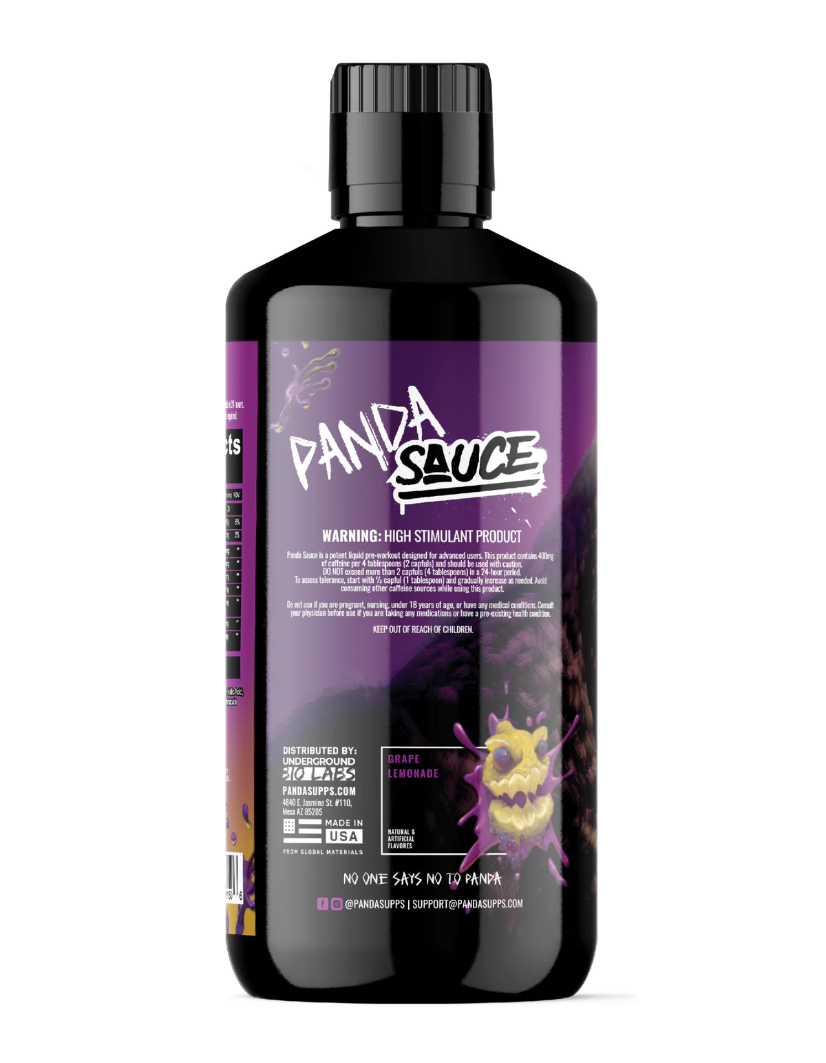 Panda Supps X Pump Sauce Collaboration Liquid Pre Workout - PANDA SAUCE