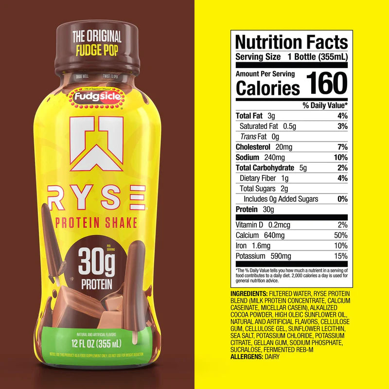 Ryse Loaded Protein Shake RTD - Cases of 12 and Single Bottles