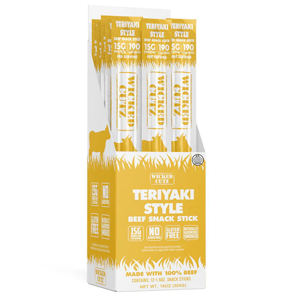 Wicked Cutz Meat Sticks - High Protein Beef Snacks