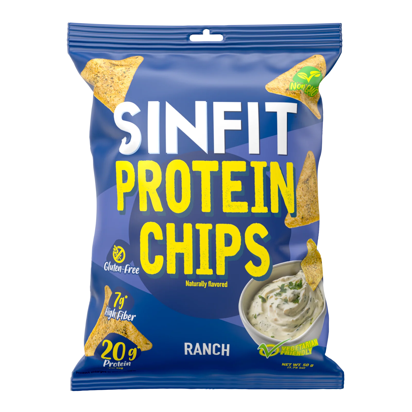 Sinfit Protein Chips - 20G Protein - 7G Fiber - Gluten Free
