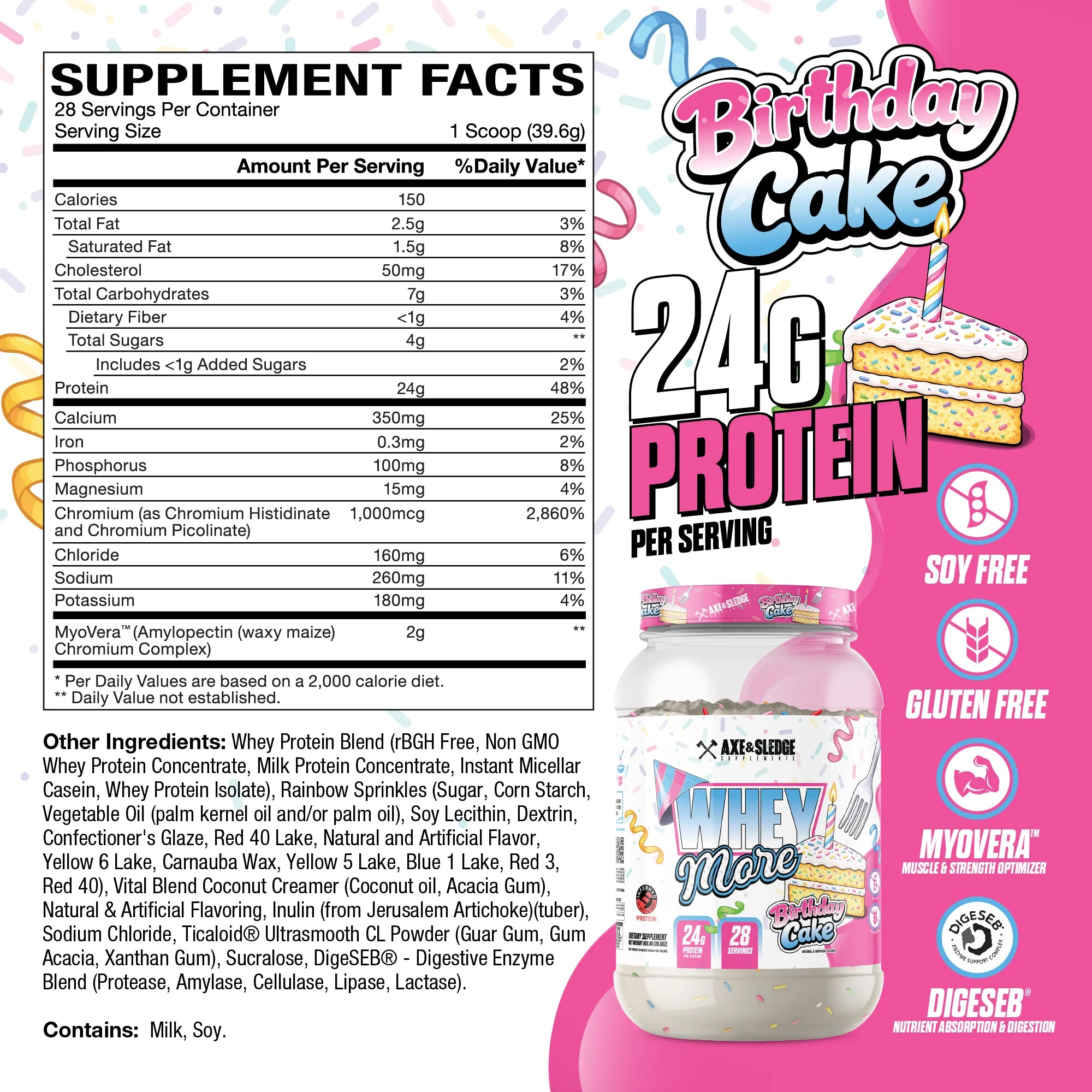 Axe & Sledge Whey More - Whey Protein Blend - 24g Protein