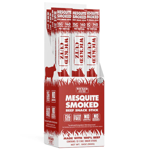 Wicked Cutz Meat Sticks - High Protein Beef Snacks
