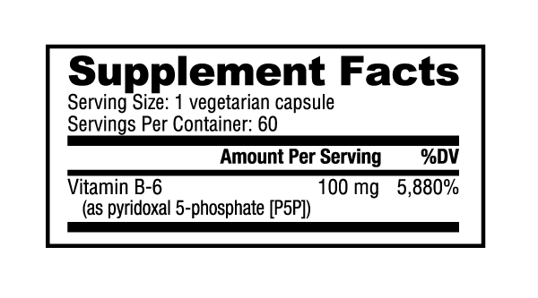 NutraBio Vitamin B-6 P5P 100mg
