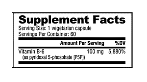 NutraBio Vitamin B-6 P5P 100mg